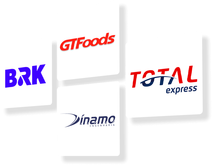 Logos de empresas clientes MaxiFrota